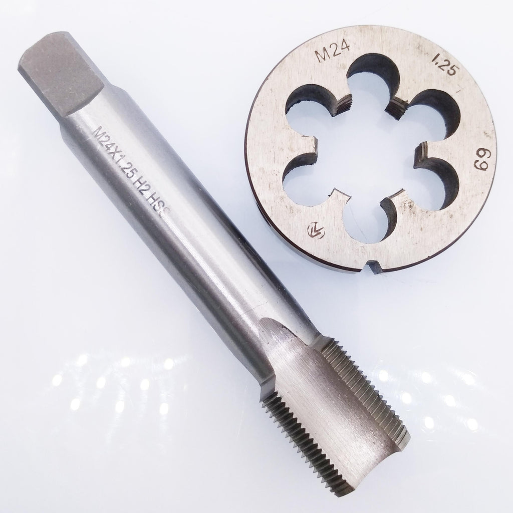 US Stock HSS M24 x 1.25mm Tap & M24 x 1.25mm Die Metric Thread Right Hand