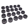 20pcs Round Plastic Black Blanking End Cap Caps Tube Pipe Inserts Plug Bung 42mm
