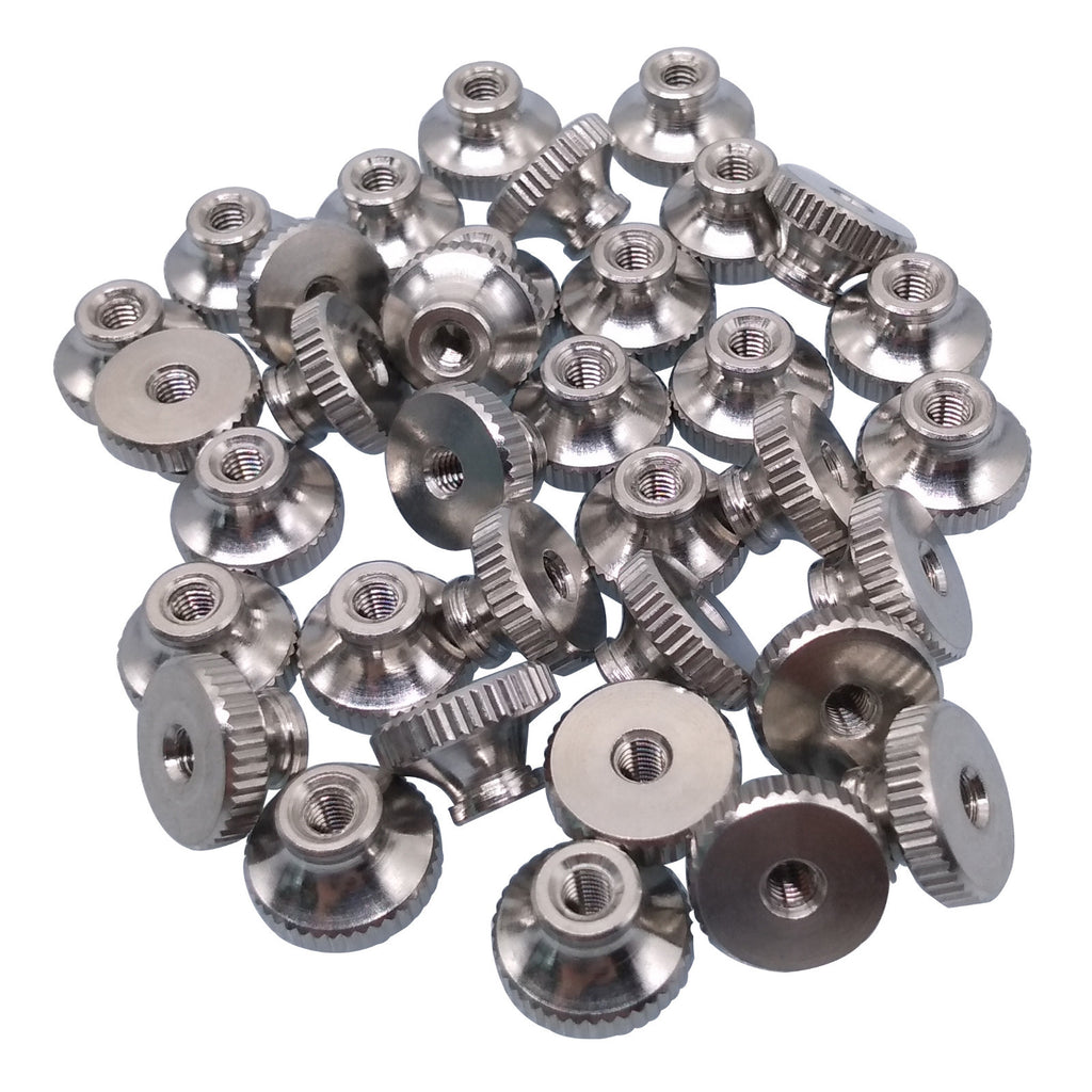 US Stock 10pcs M3 x 0.5mm Stainless Steel Knurled Thumb Nut Right Hand Thread
