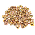 100pcs M6 x 10mm Furniture Screw-in Nut Bolt Fastener Hex Socket Insert Nuts
