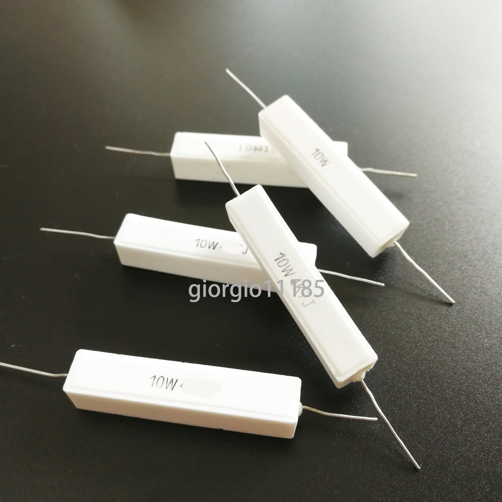 5pcs 750 ohm 750RΩJ 10 watt Axial Ceramic Cement Power Resistor 10W