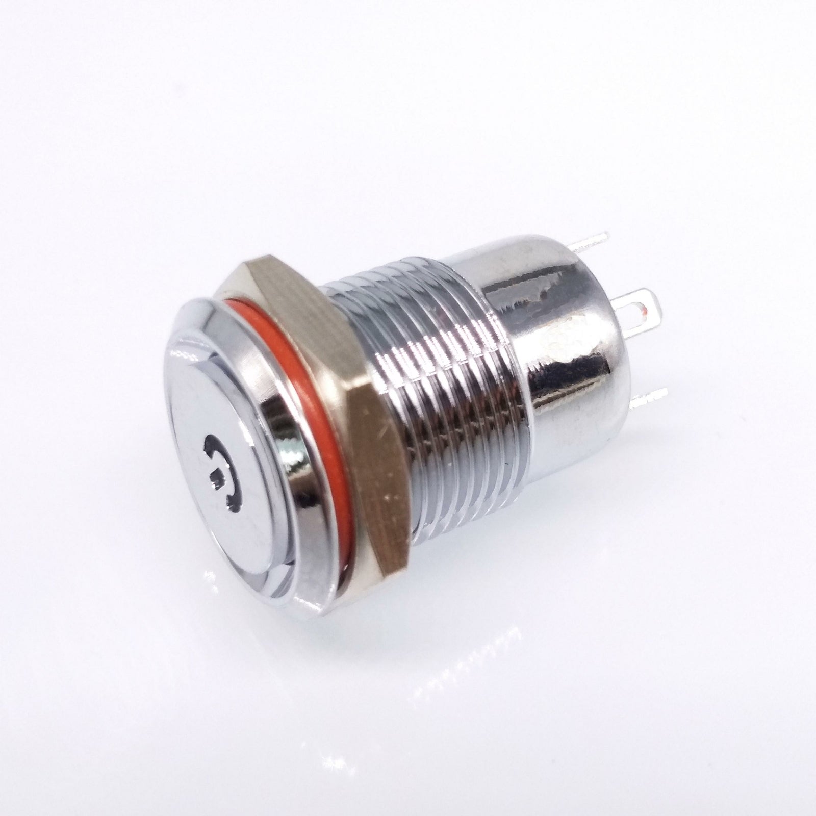 12mm Waterproof 5-24V LED 5Pin ON-OFF Car Push Button Switch Maintained White