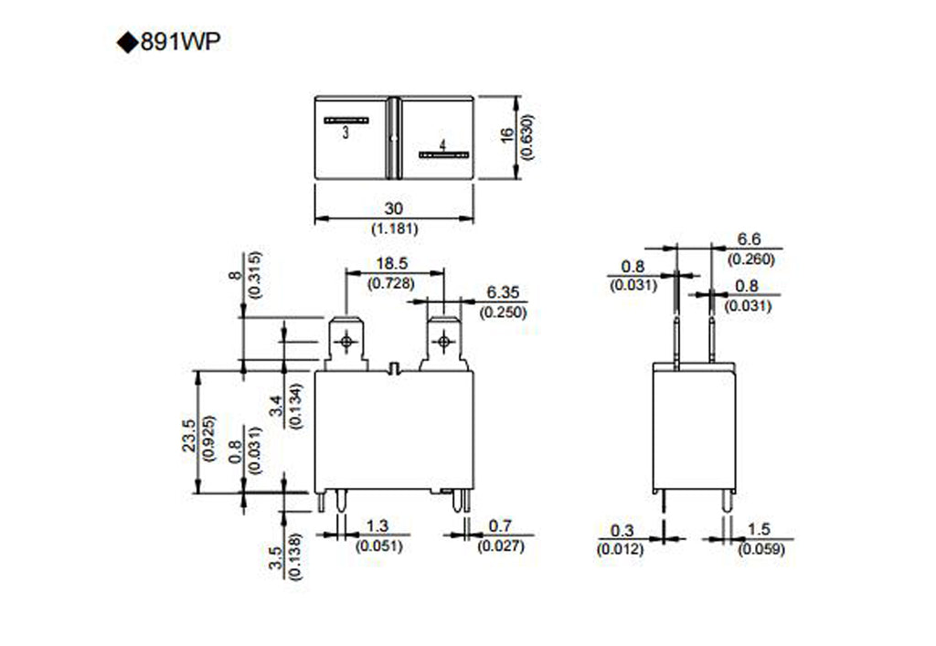 US Stock New 891WP-1A-C-12VDC 891WP-1A-C 12VDC Relay