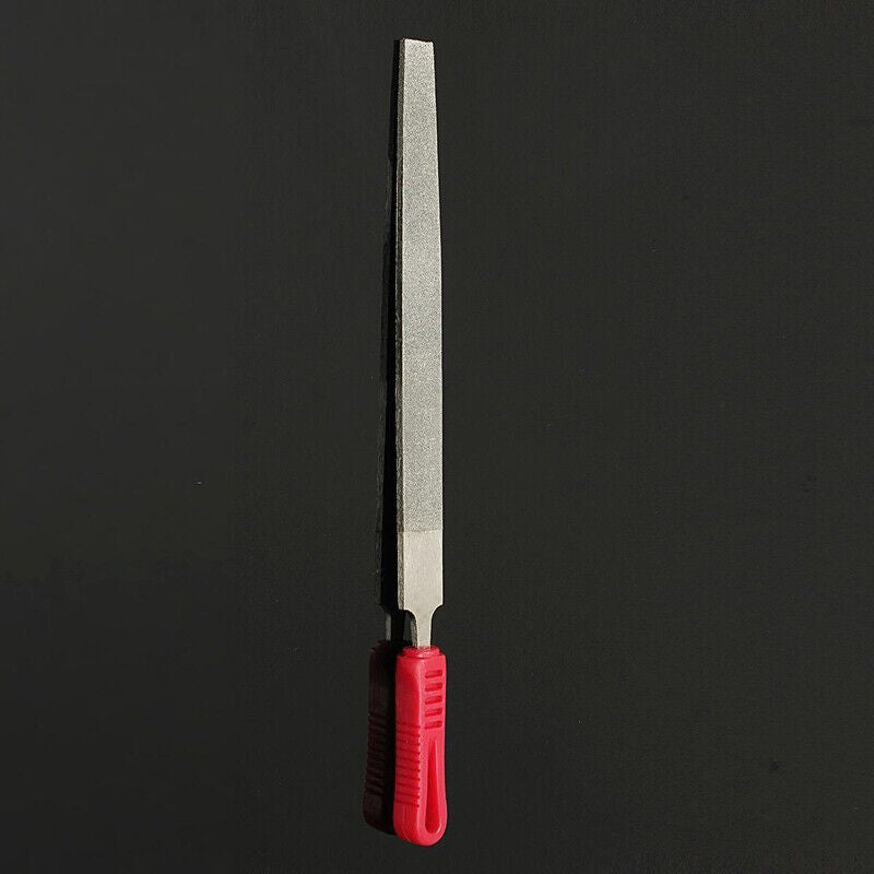 10'' 250mm 120 Grit Alloy Long Diamond Coated Flat File Filing Stone Thick 5mm