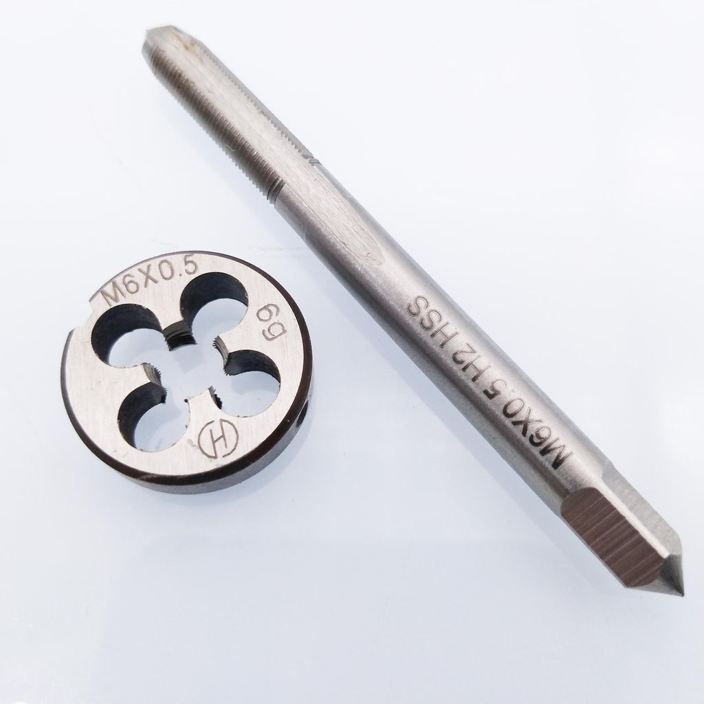 HSS M6 x 0.5mm Tap & M6 x 0.5mm Die Metric Thread Right Hand