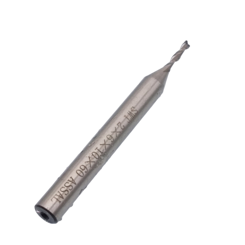 US Stock 3pcs 2mm Two 2 Flute HSS & Aluminium End Mill Cutter CNC Bit