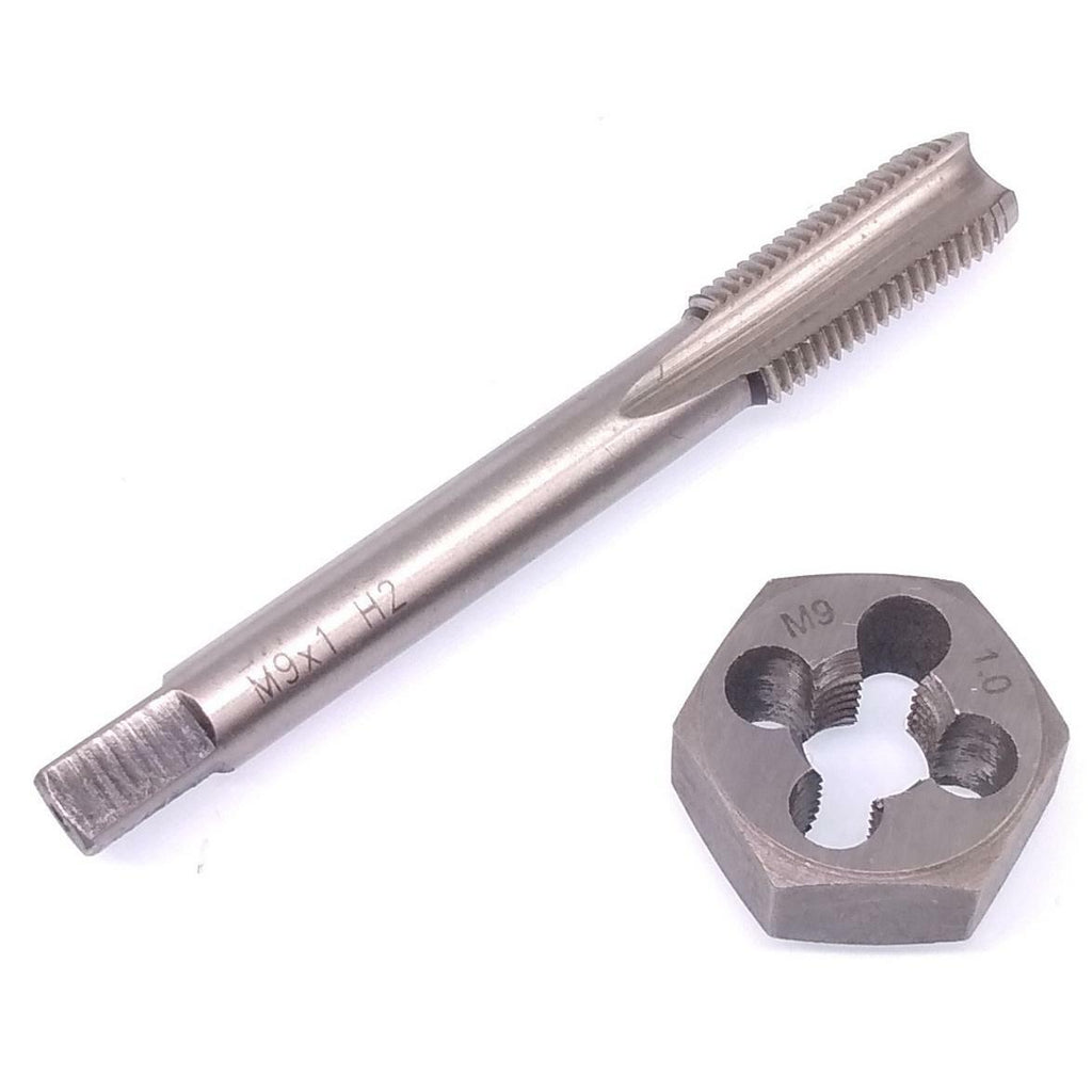 US Stock HSS M9 x 1mm Tap & M9 x 1mm Hexagon Die Metric Thread Right Hand Set