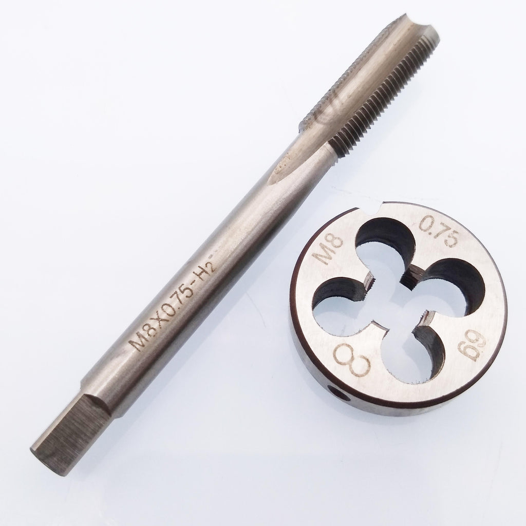 AU Stock HSS M8 x 0.75mm Tap & M8 x 0.75mm Die Metric Thread Right Hand