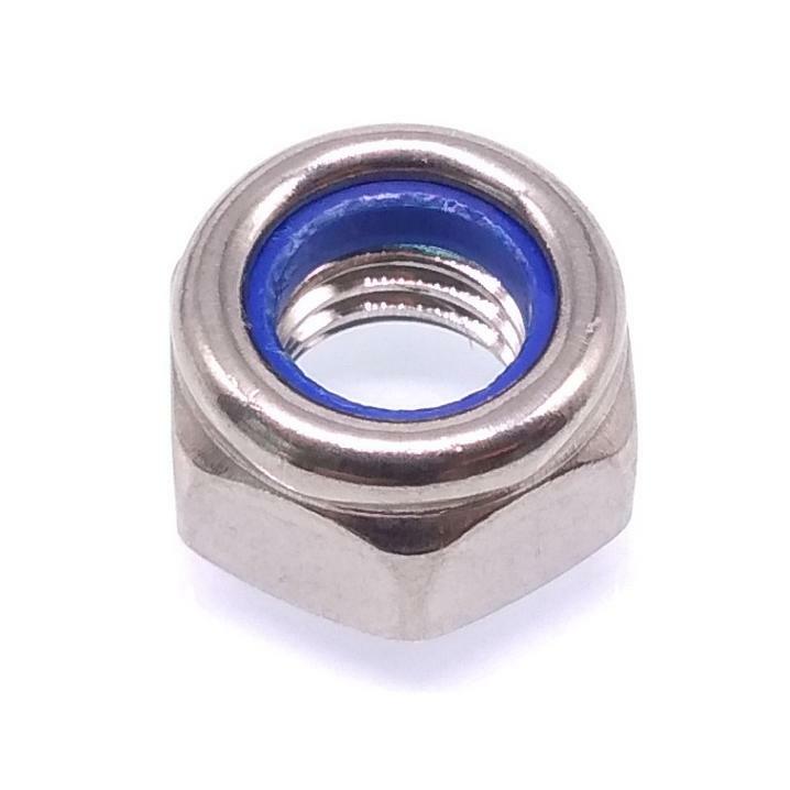 200x M4 x 0.7mm Self-Locking Nylon Insert Hex Nuts Stainless Steel