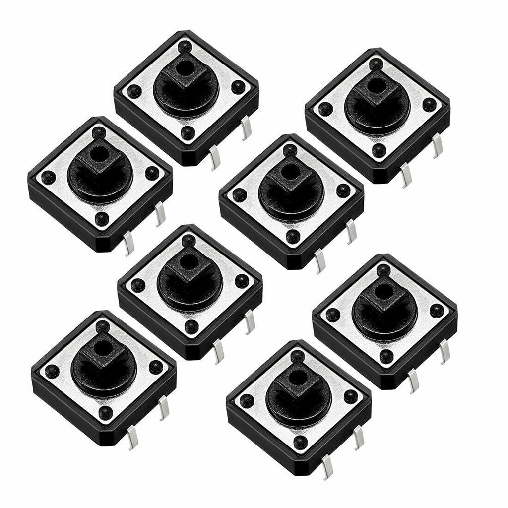 10pcs Panel Current PCB DIP Tactile 4-Pin Push Button Switch 12x12x7.3mm