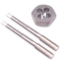 HSS M7 x 0.75mm Taper & Plug Tap & 7x0.75mm Hexagon Die Metric Thread Right Hand