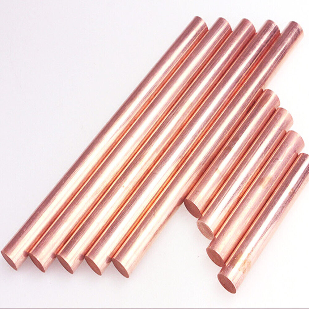 US Stock 1pc 16mm ±10% x 200mm T2 Pure Copper Solid Round Rods Bar 200mm Long