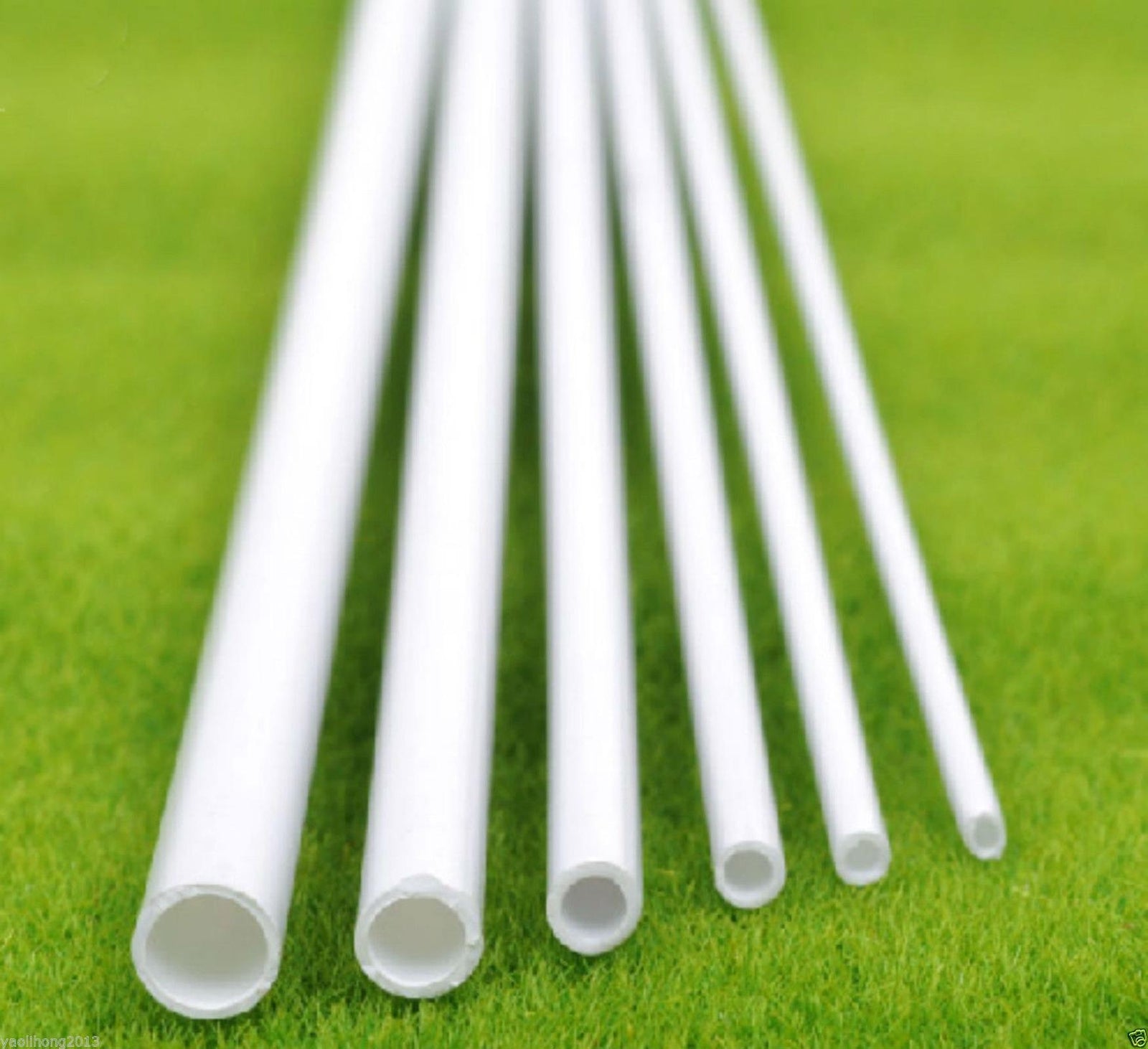 10x OD 4mm ±10% x 250mm ABS Styrene Plastic Round Tube Pipe Diameter White
