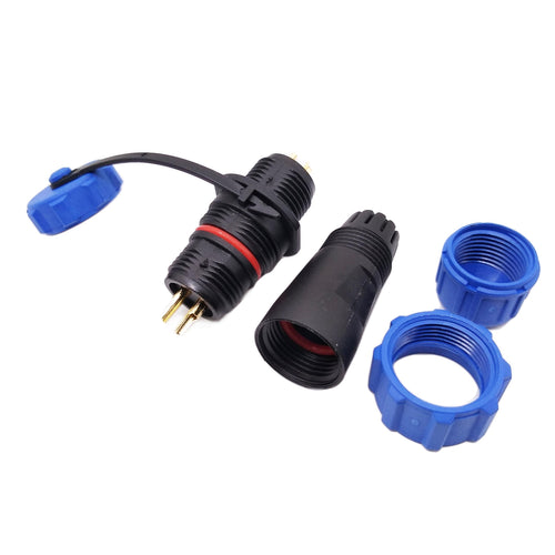 2 Pins Waterproof IP68 Aviation Cable Circular Connector Panel Mount