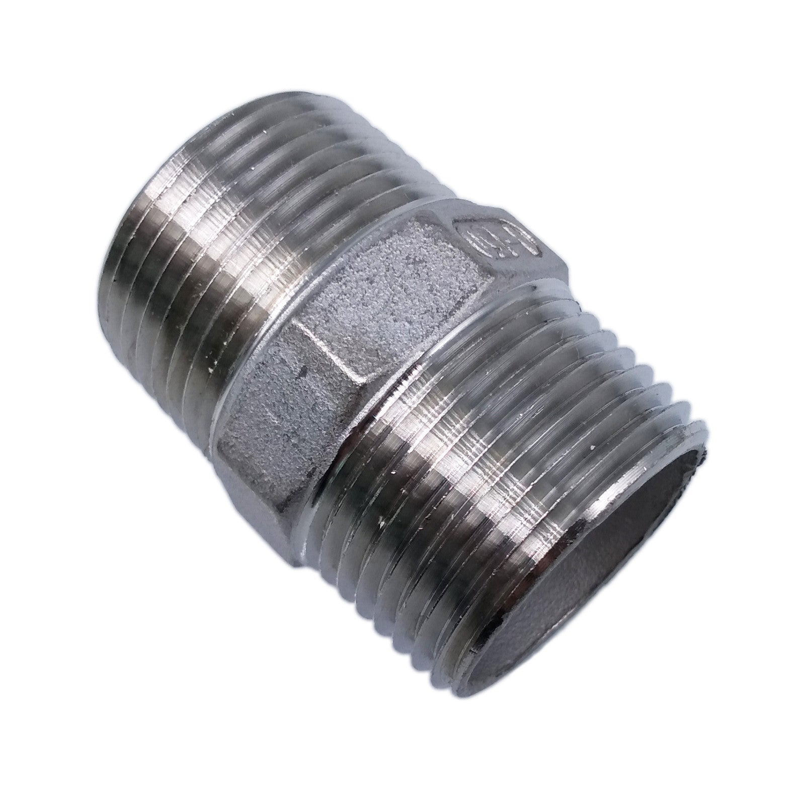 US Stock 2pcs 1" Male x 1" Male Hex Nipple SS 304 Threaded Pipe Fitting NPT