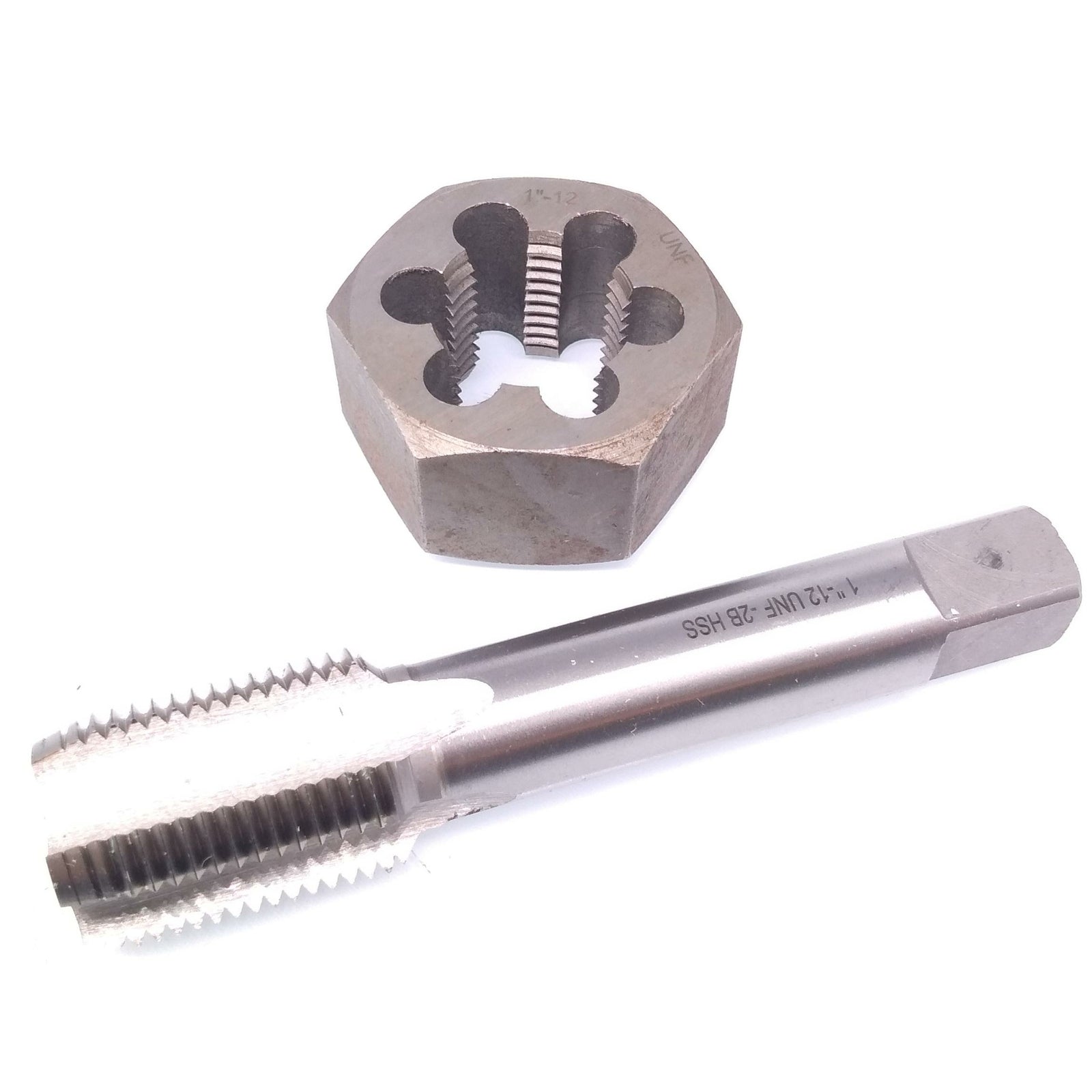 US Stock HSS 1"-12 Tap & 1"-12 Hexagon Die Thread Right Hand Set