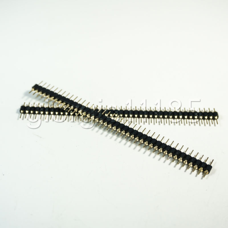 AU Stock  10pcs 2.54mm Male 40 Pin Single Row Round Header Strip Gold Plated New