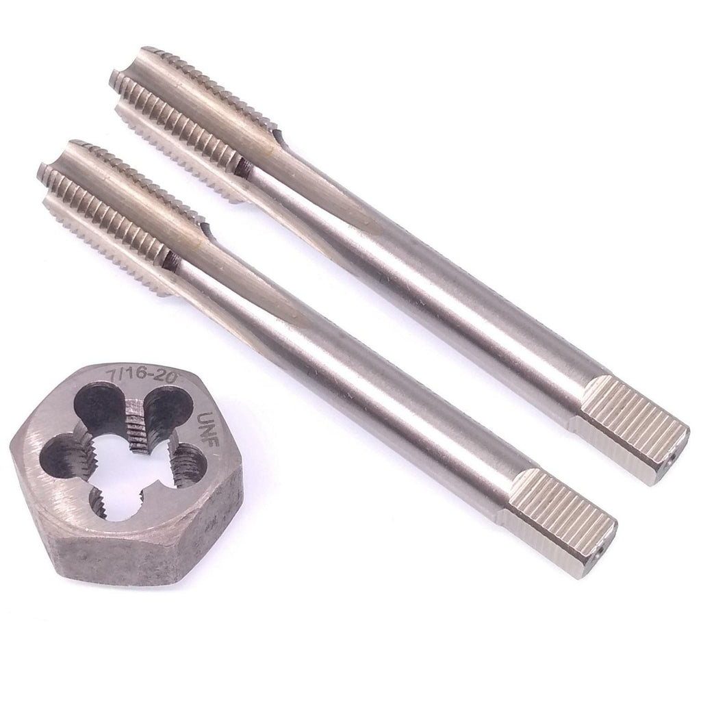 HSS 7/16-20 Taper & Plug Tap & 7/16-20 Hexagon Die Thread Right Hand Set