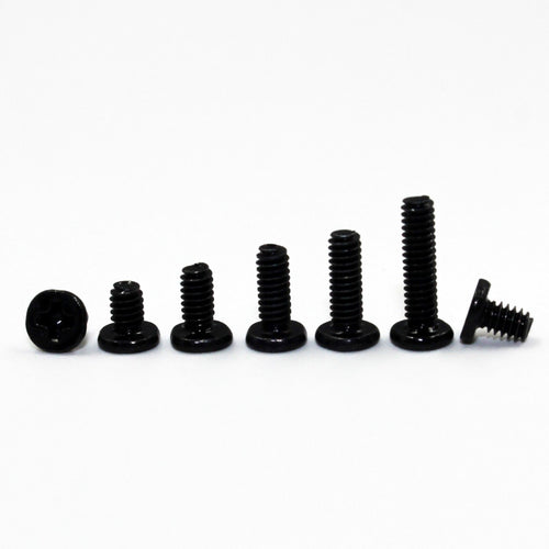 20pcs M2.5 x 3mm Black Phillip Wafer Flat Head Machine Screw Bolt Laptop Bolt