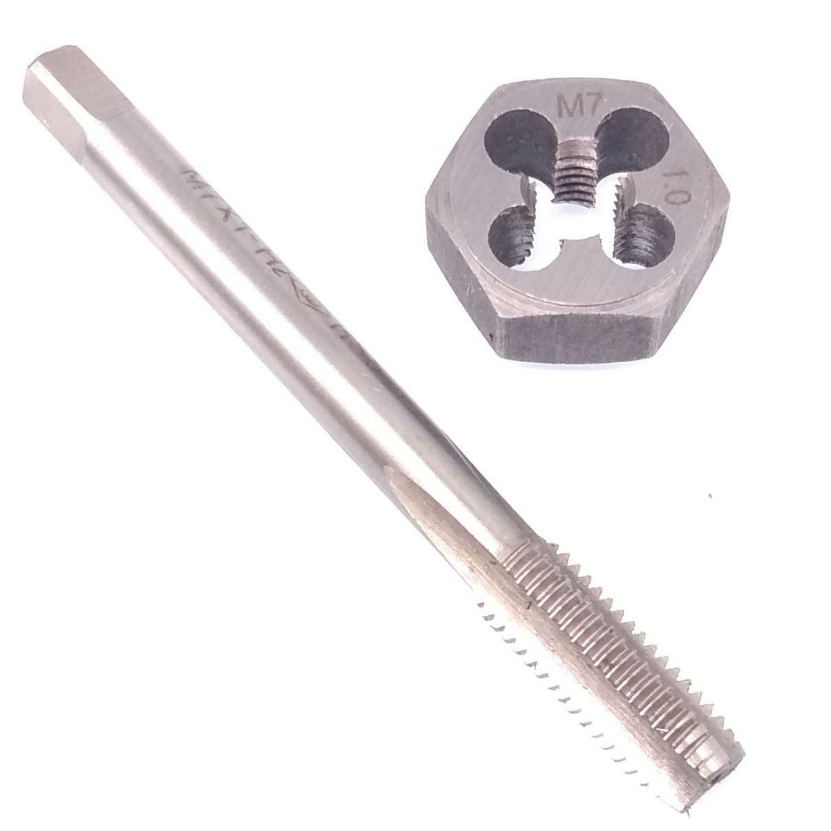 US Stock HSS M7 x 1mm Tap & M7 x 1mm Hexagon Die Metric Thread Right Hand Set