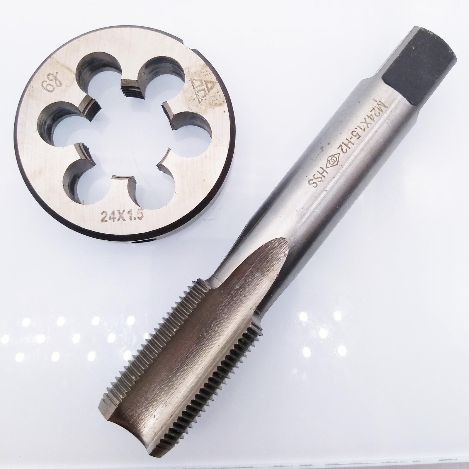 AU Stock  HSS M24 x 1.5mm Tap & M24 x 1.5mm Die Metric Thread Right Hand