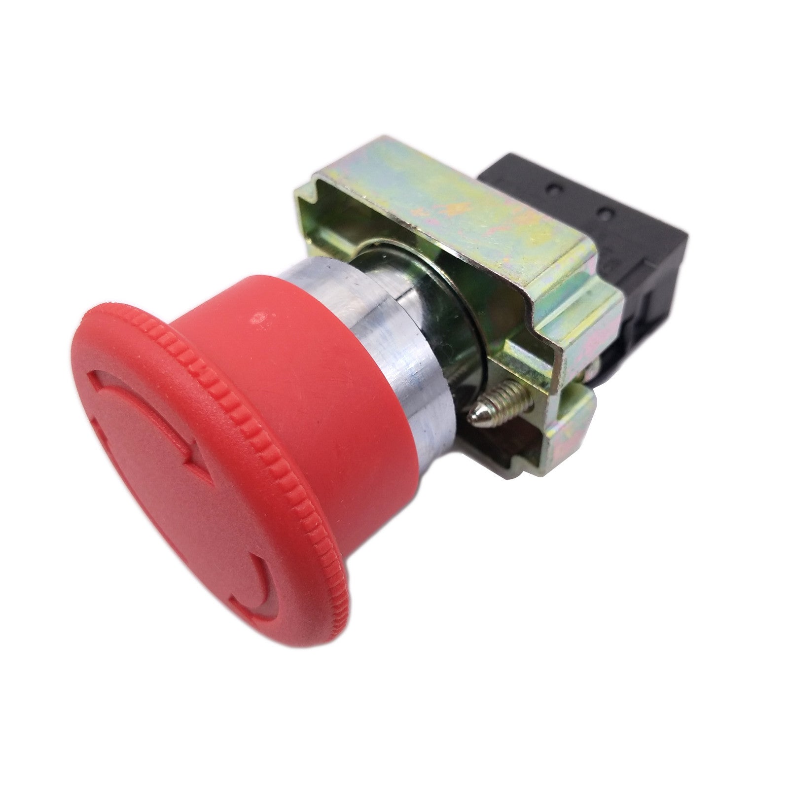 US Stock 2pcs XB2-BS542 RED Mushroom 1NC Emergency Stop Push-button Switch