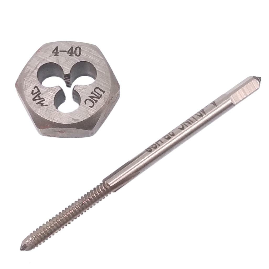US Stock HSS 4-40 Tap & 4-40 Hexagon Die Thread Right Hand Set