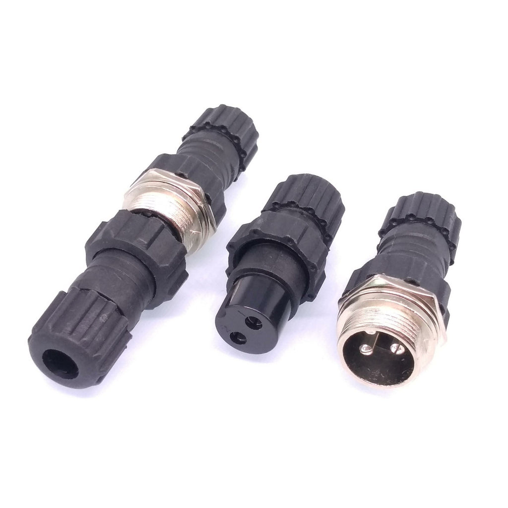 AU Stock 2Sets GX16 Waterproof Aviation Connector Plug Socket Sensor 2pin
