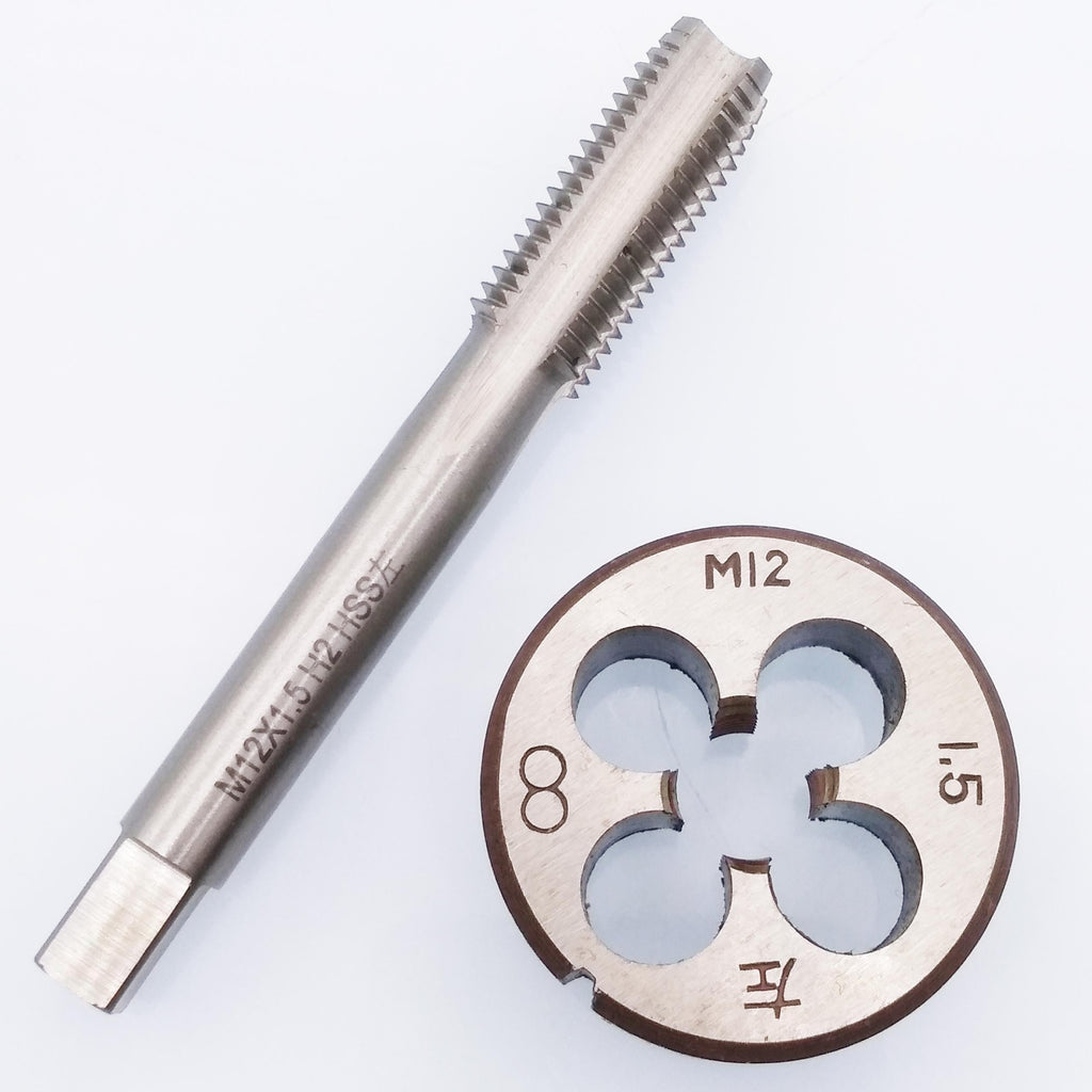 HSS M12 x 1.5mm Tap & M12 x 1.5mm Die Metric Thread Left Hand