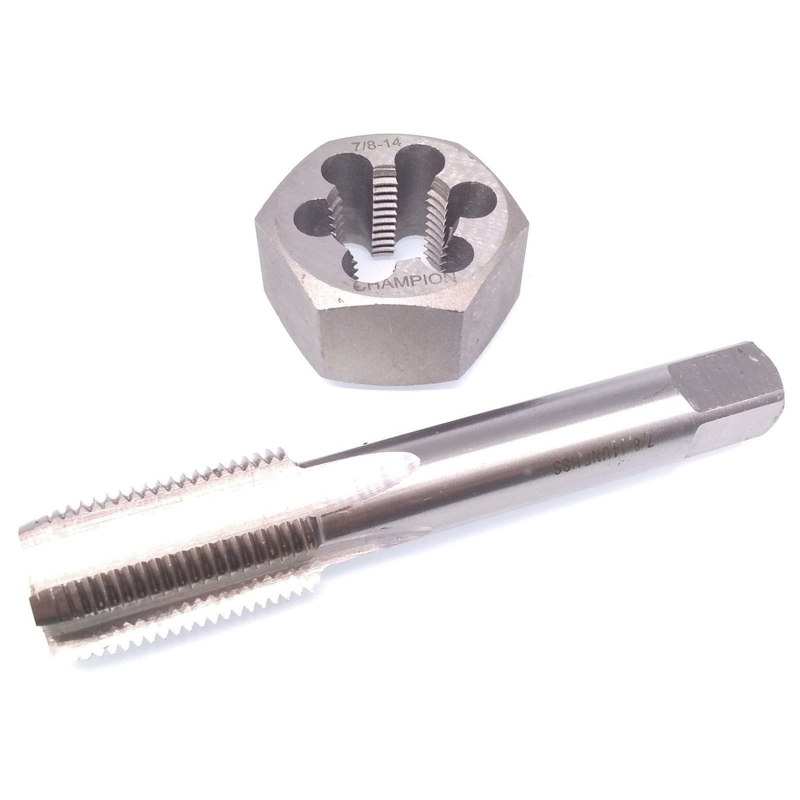 US Stock HSS 7/8-14 Tap & 7/8-14 Hexagon Die Thread Right Hand Set