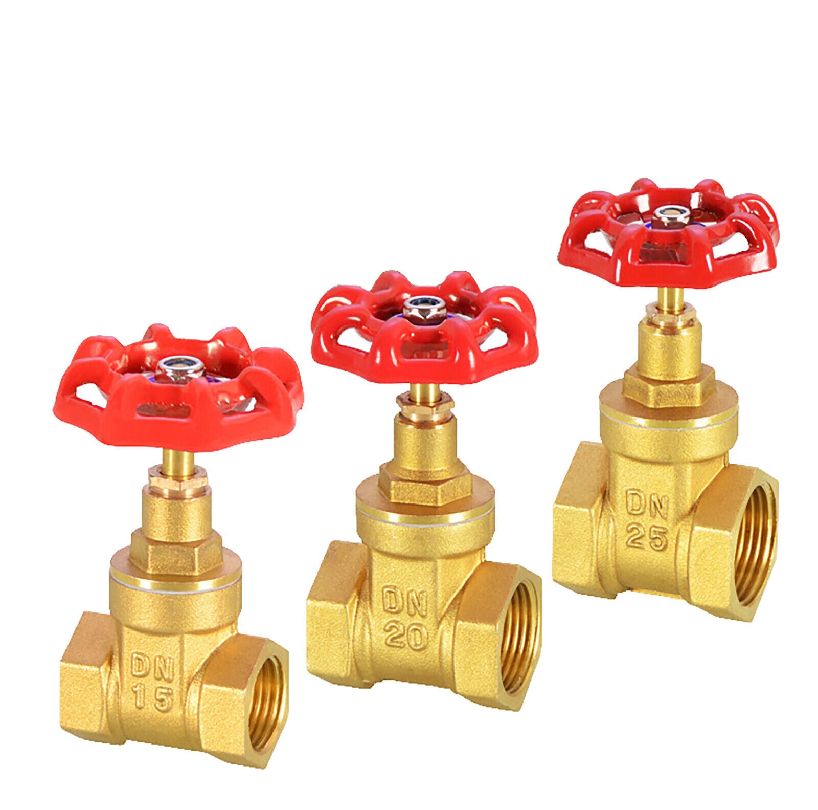 One Brass Gate Valve Water Stop Tap BSP 1/2" DN15 Globe Female Thread Fitting
