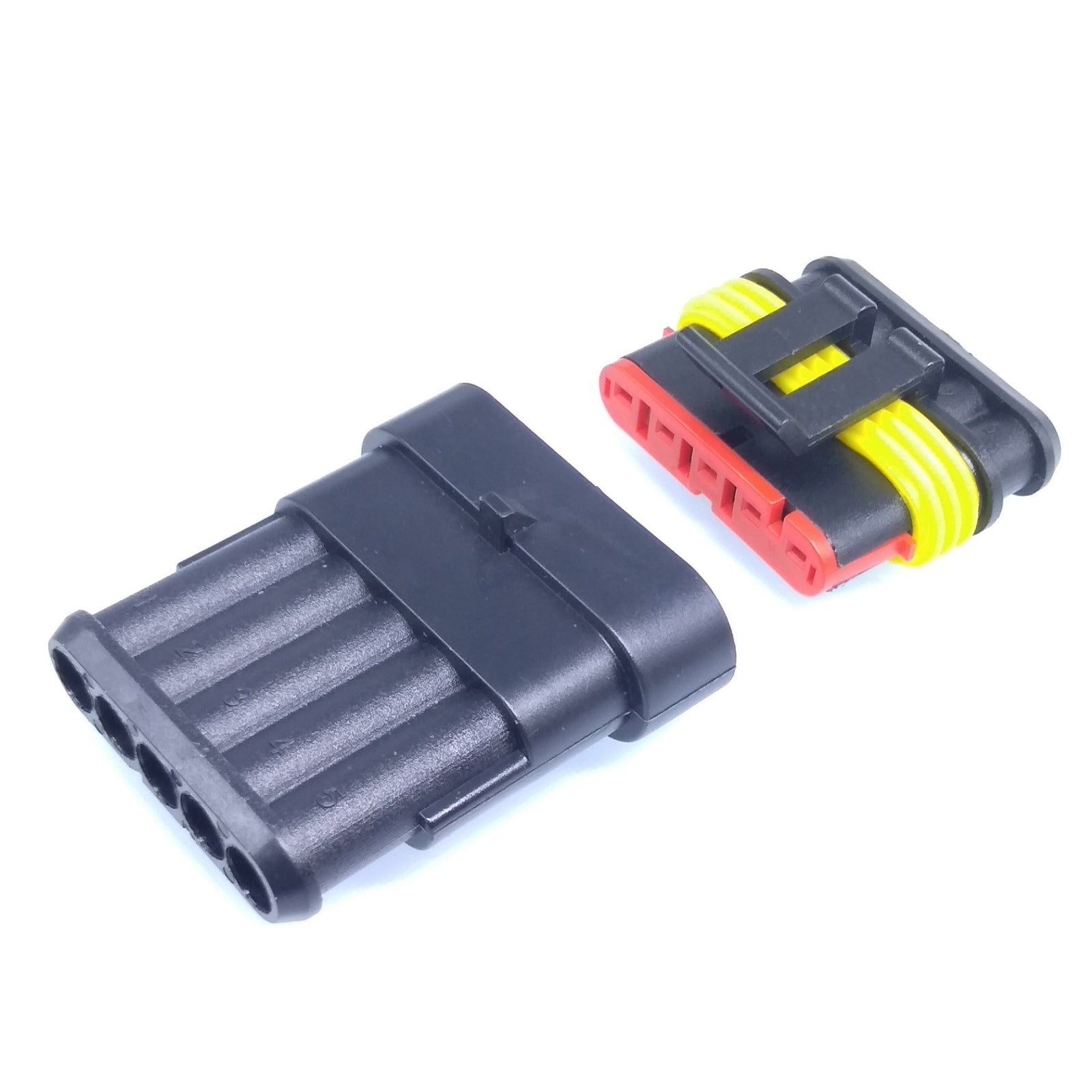 US Stock 5 Sets 5 Pin Way Sealed Waterproof Electrical Wire Connector Plug Kit