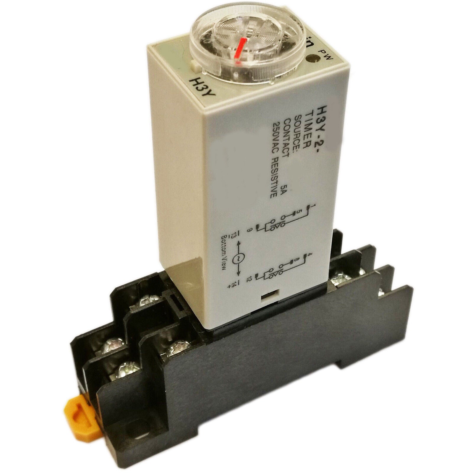DC 24V H3Y-2 Delay Timer Time Relay 0-60S Second & Base Socket