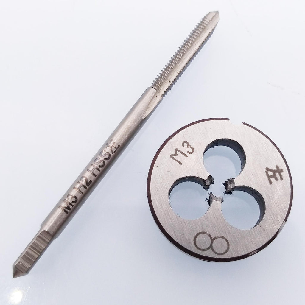 US Stock HSS M3 x 0.5mm Tap & M3 x 0.5mm Die Metric Thread Left Hand