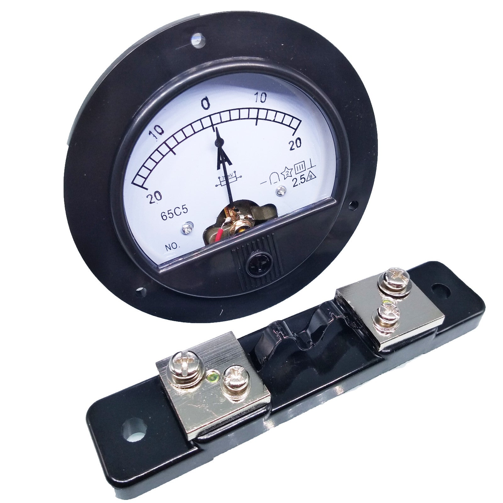 US Stock DC -20A ~ +20A Analog AMP Current Needle Panel Meter Ammeter & Shunt