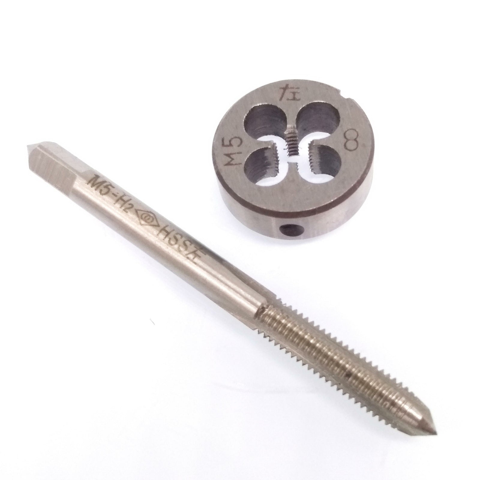 US Stock HSS M5 x 0.8mm Tap & M5 x 0.8mm Die Metric Thread Left Hand