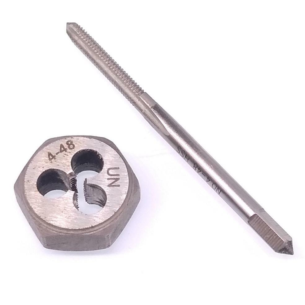 US Stock HSS 4-48 Tap & 4-48 Hexagon Die Thread Right Hand Set