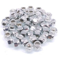 200x M2.5 x 0.45mm Self-Locking Nylon Insert Hex Nuts Zinc plated Carbon Steel