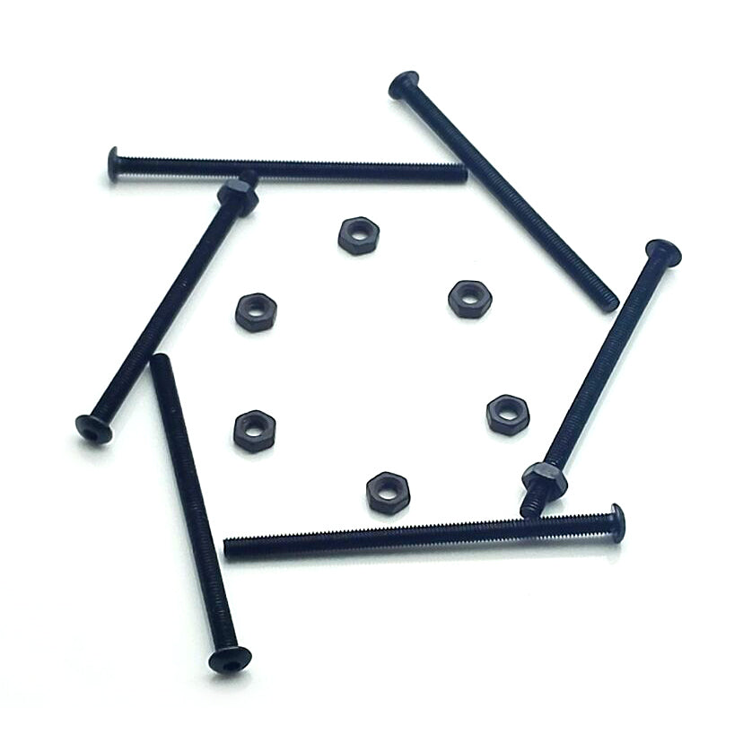 US Stock 50pc M3 x 50mm Alloy Steel Hexagon Socket Button Head Screw ISO7380 Nut