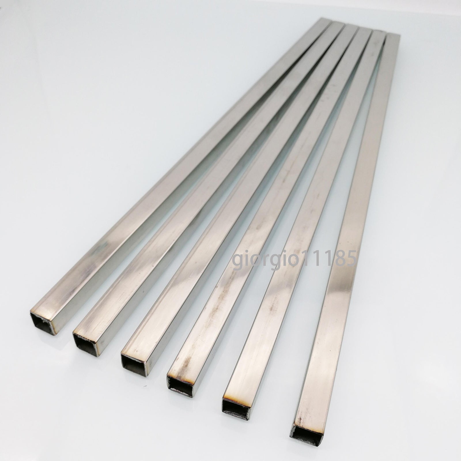 US Stock 6pcs 10mm x 10mm 12" Long 0.5mm Wall 304 Stainless Steel Square Tube