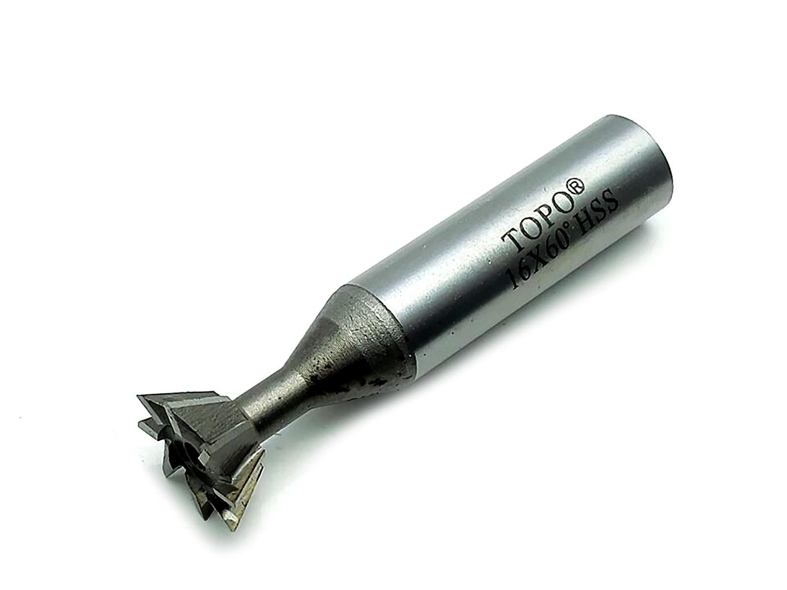 AU Stock HSS 16mm x 60 Degree Dovetail Cutter Milling End Mill High Speed Steel
