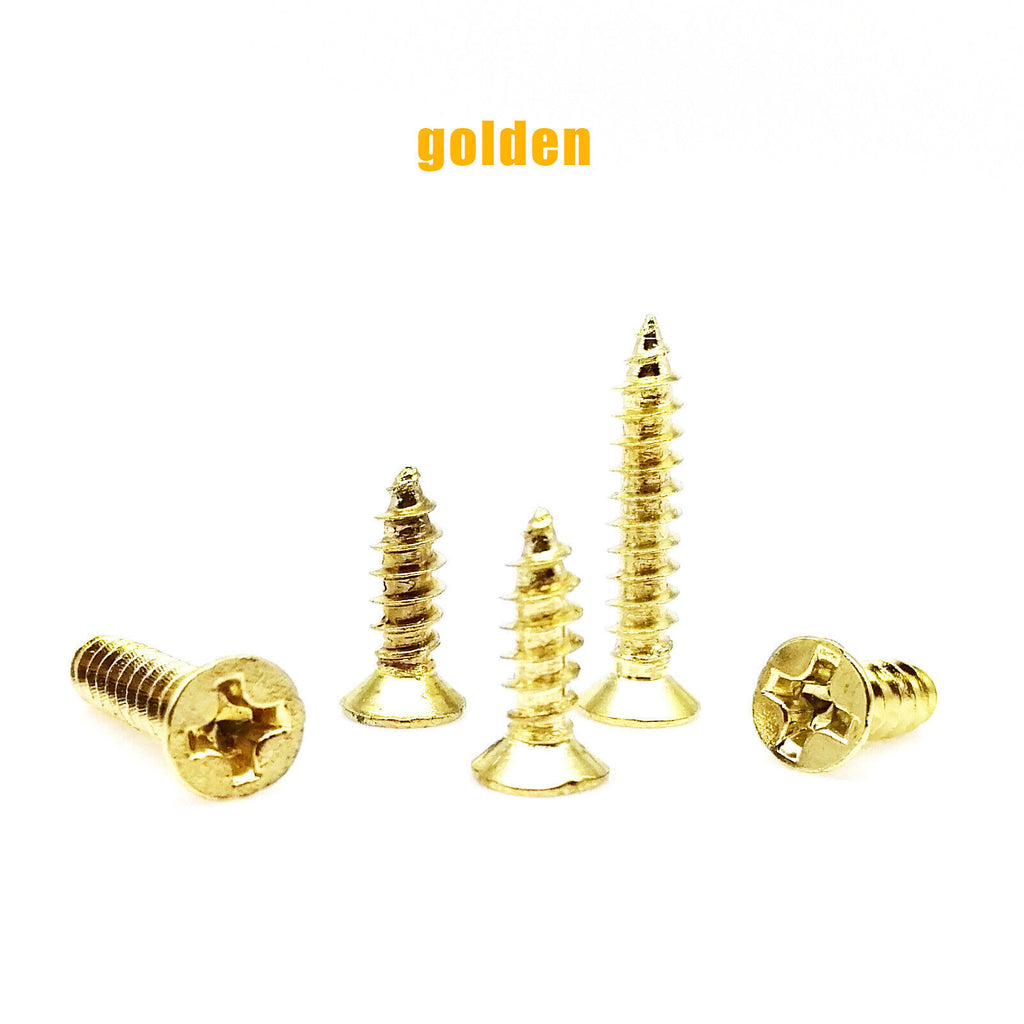 200pcs M2x5 Small Phillips Flat Countersunk Head Self Tapping Wood Screw