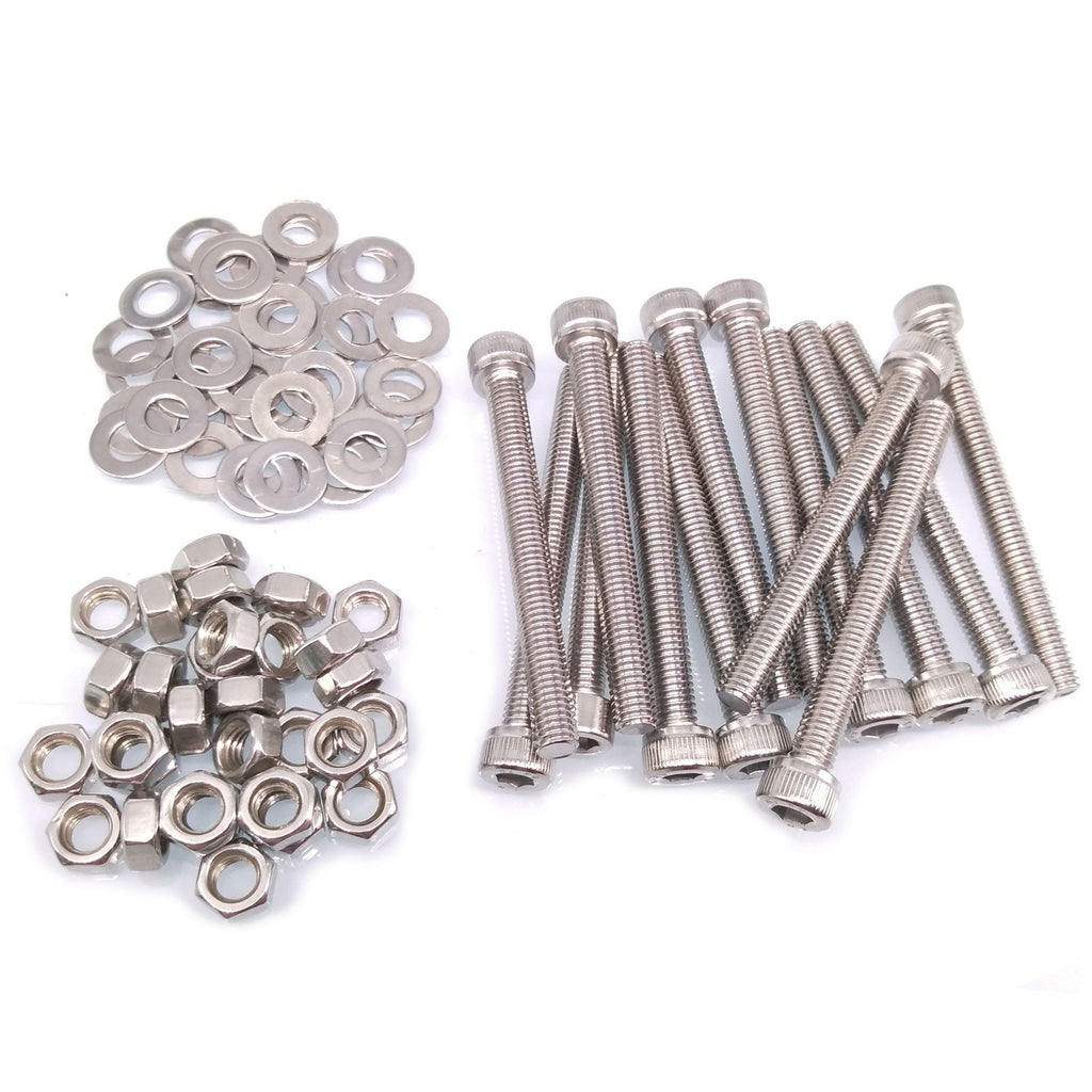 50x M5 x 50mm Socket Head Cap Screws Stainless Steel Allen Socket Nuts Washers