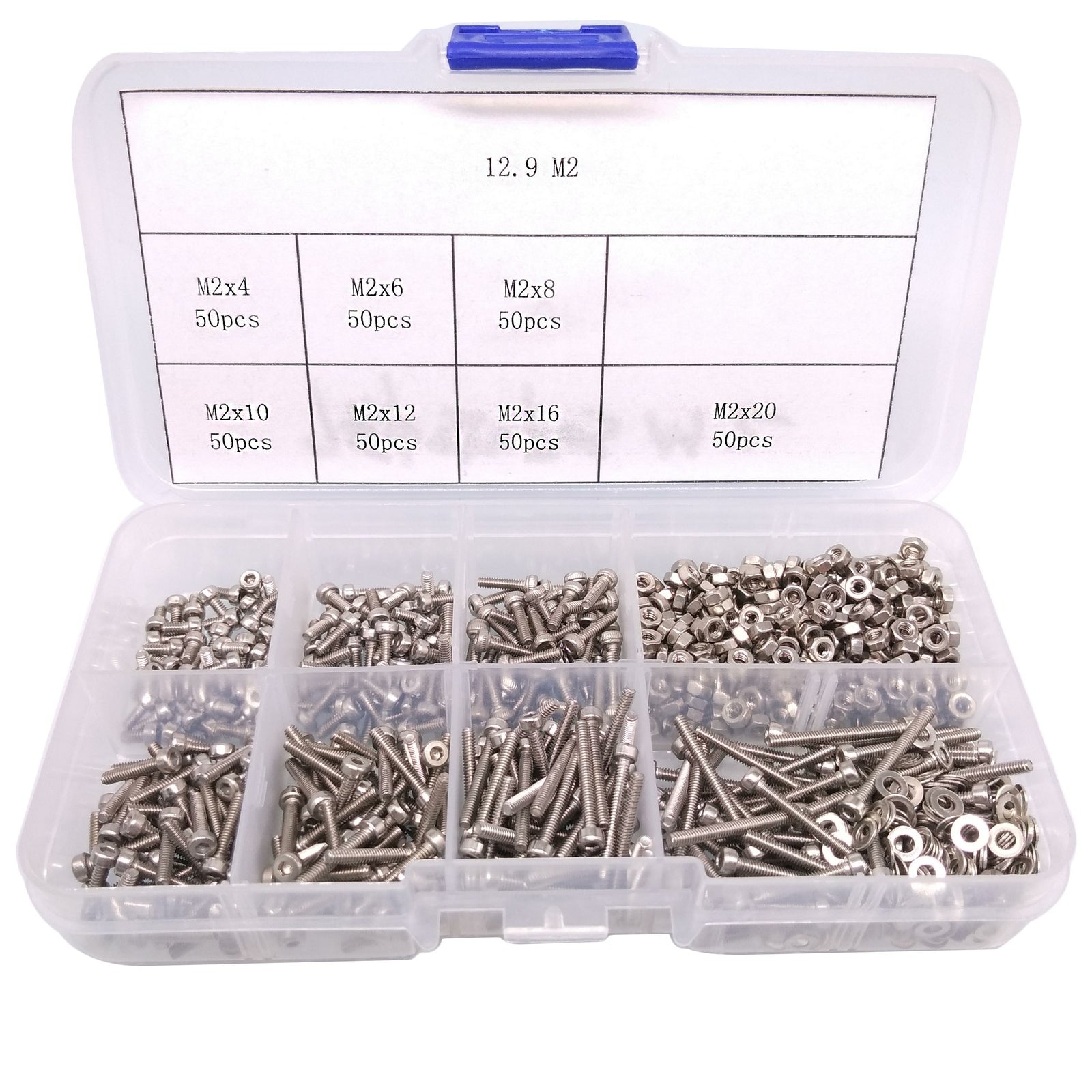 350x M2 Socket Head Cap Screws SS Steel Allen Socket Nuts Washers Assortment Kit