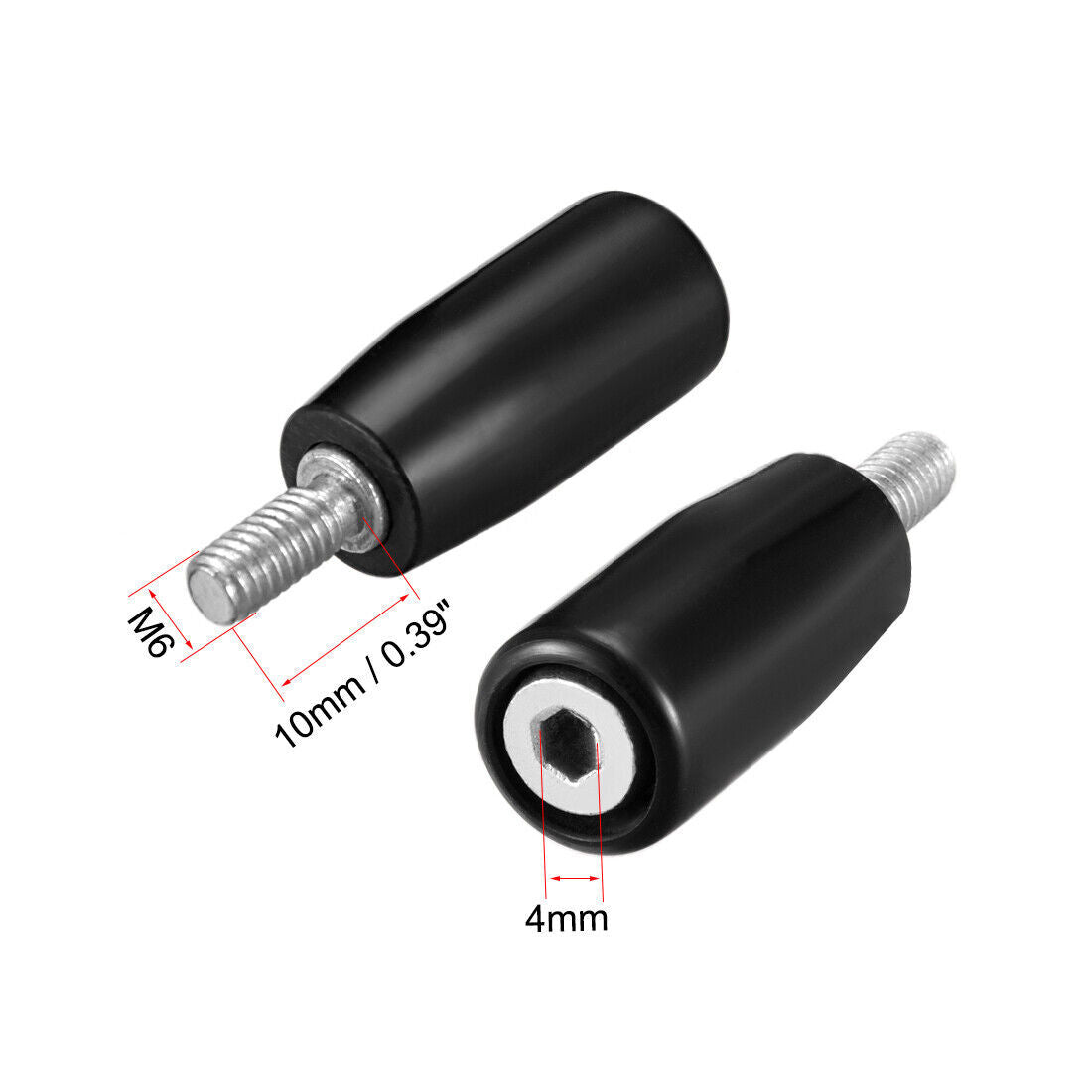 Revolving Handwheel Machine Handle M6x32mm Male Threaded Stem Milling Machine