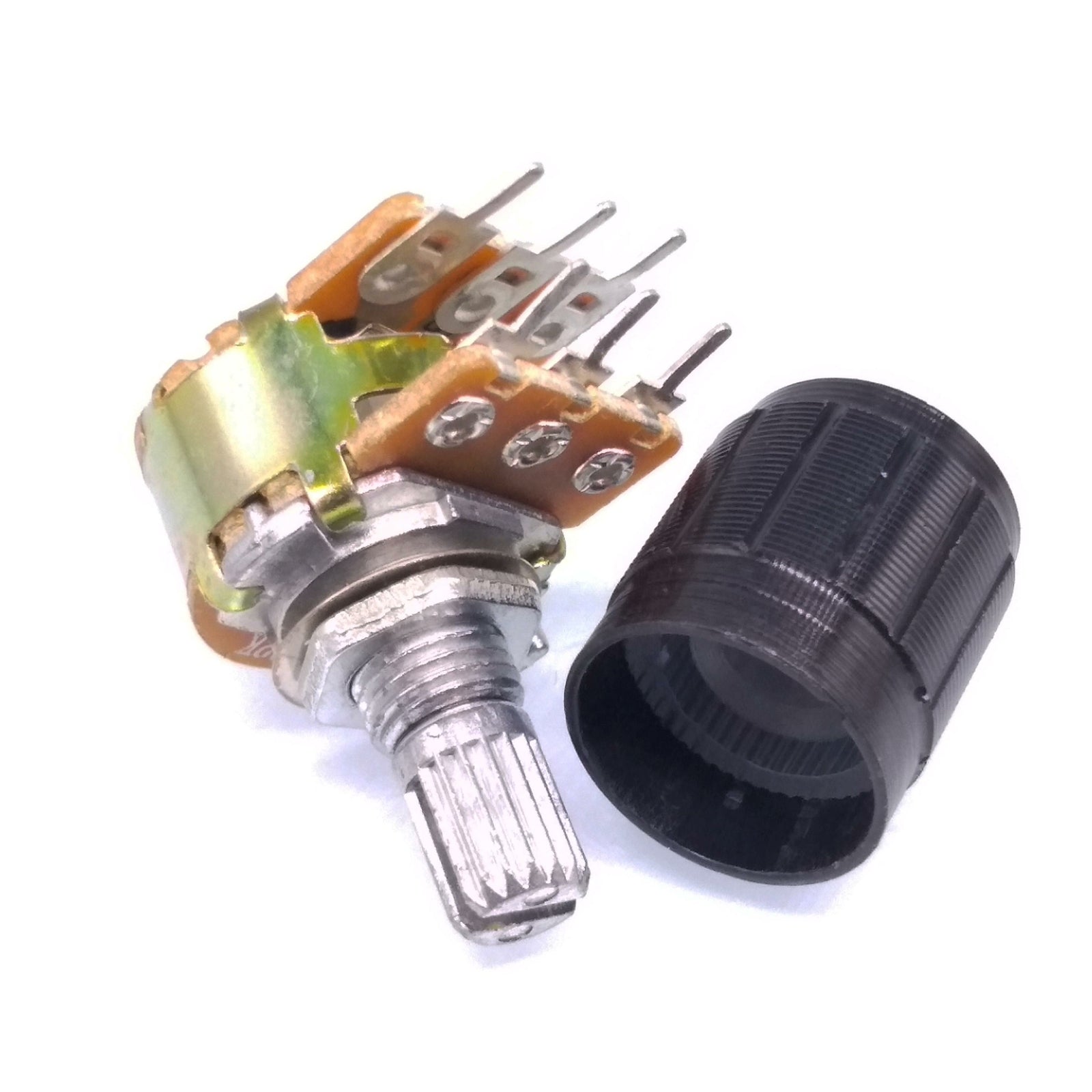 10 Units 2K B2K OHM Linear Taper Rotary Dual Potentiometer POT Black Knob