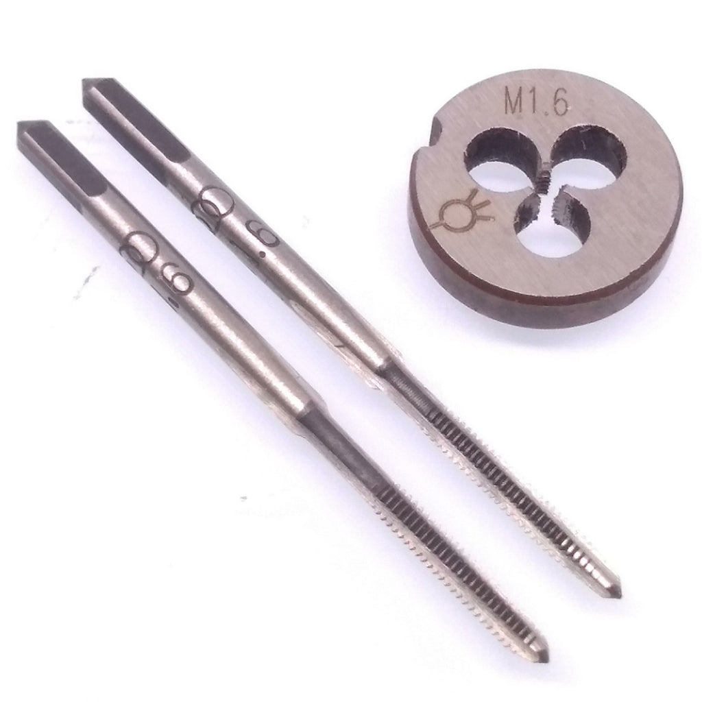 AU Stock HSS M1.6x0.35 Taper Plug Tap & M1.6x0.35mm Die Metric Thread Right Hand