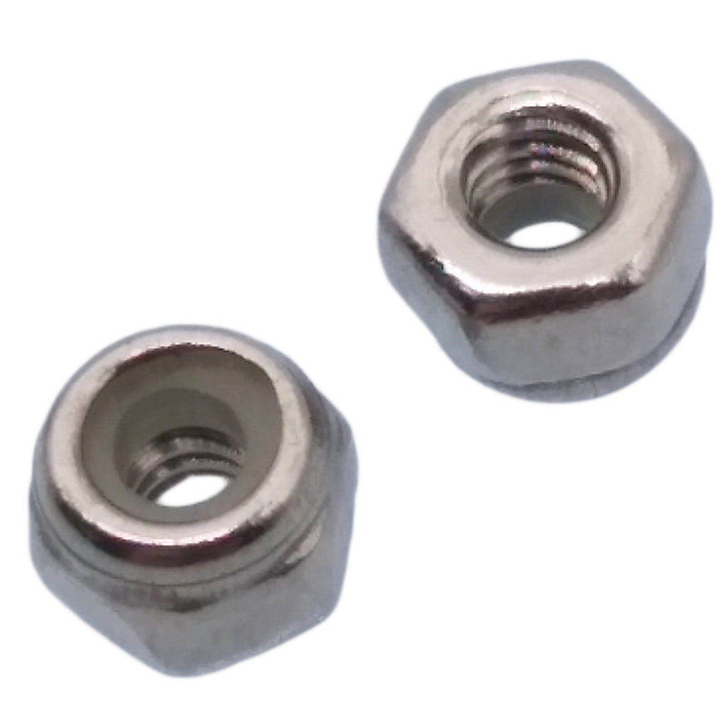 US Stock 20pcs M2 x 0.4mm Nylon Insert Hex Lock Nut DIN985 A2 Stainless Steel