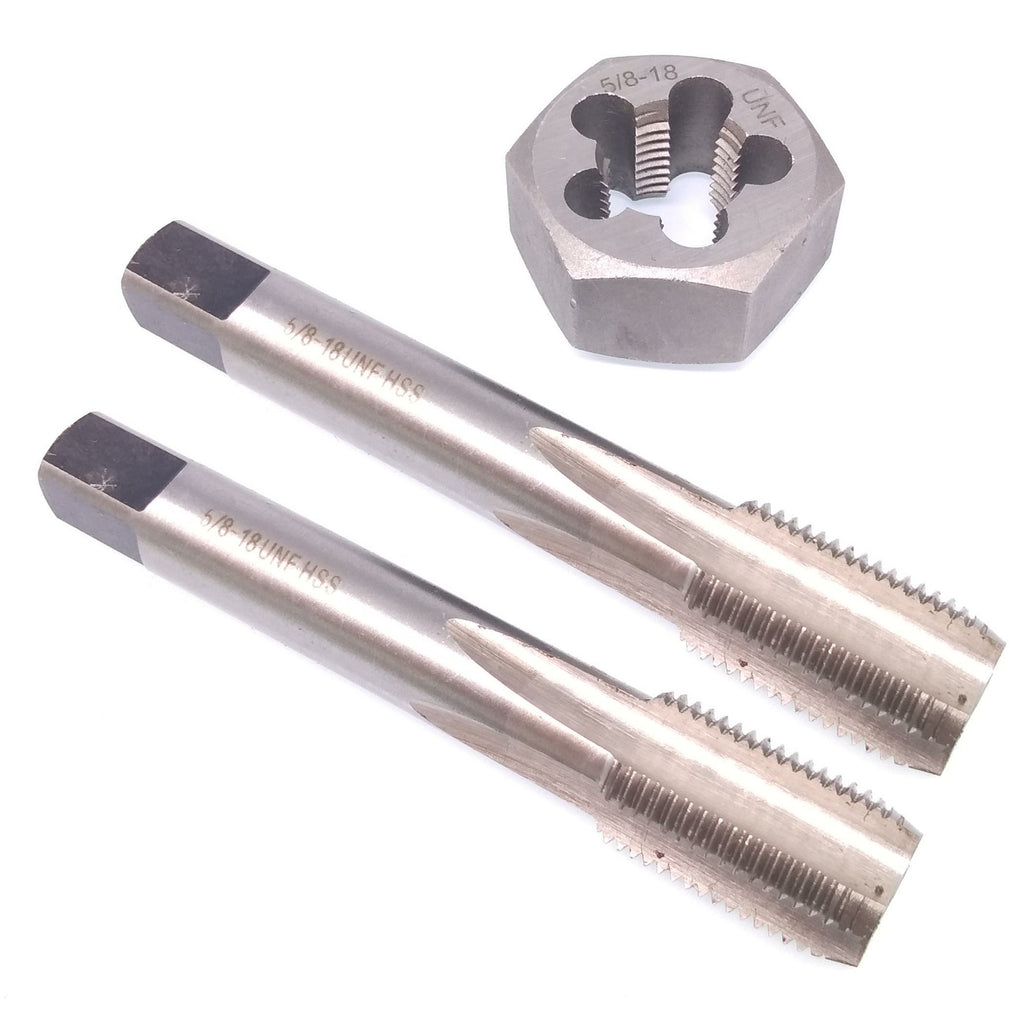 HSS 5/8-18 Taper & Plug Tap & 5/8-18 Hexagon Die Thread Right Hand Set
