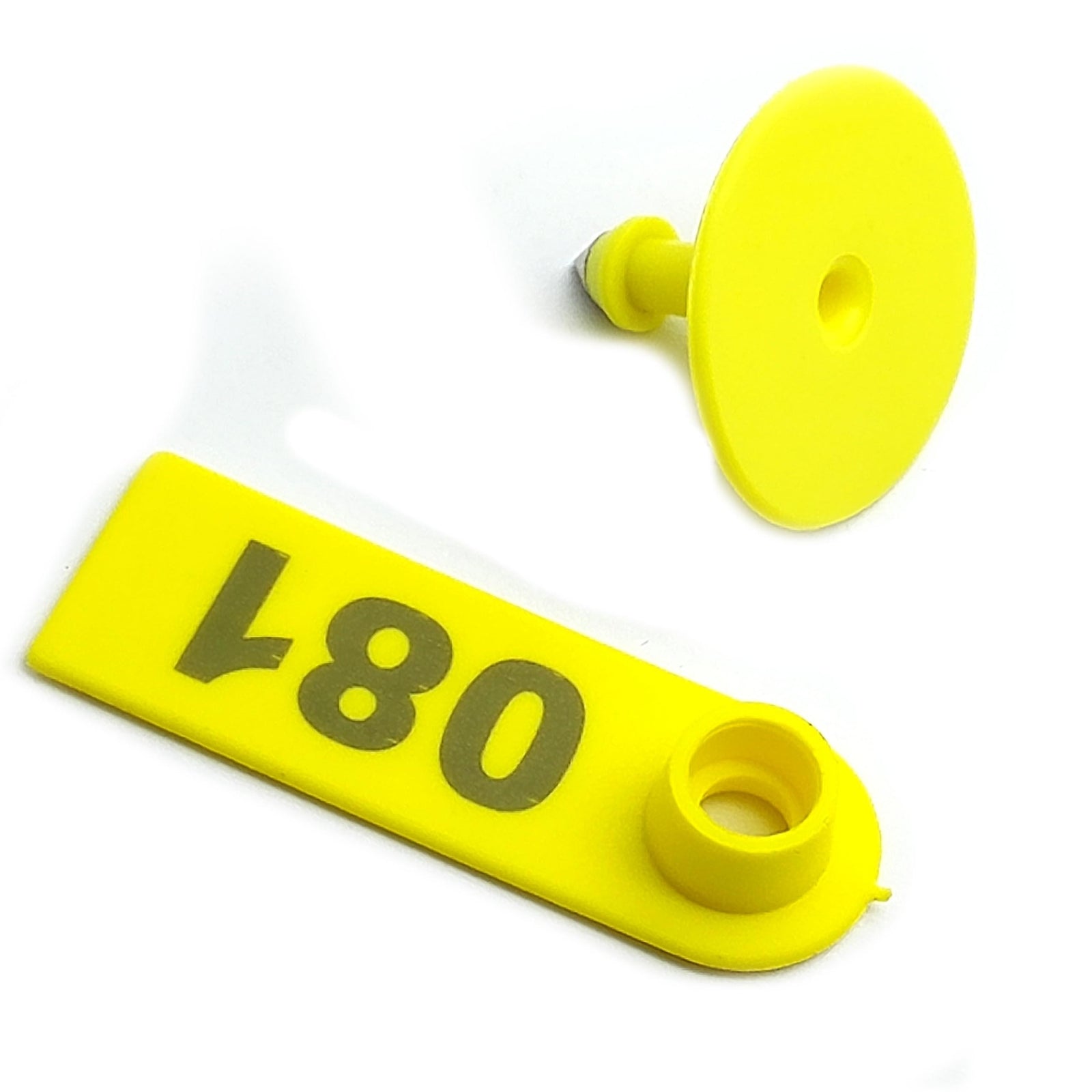 US Stock 100x Yellow 001-100 Number Plastic Livestock Ear Tag For Goat Sheep
